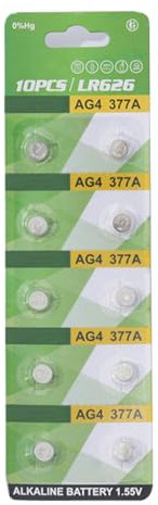 HINAYOSAN 10 batterie alcaline a bottone AG1, AG3, AG4, AG10, AG13, 1,55 V, LR1130, LR41, LR44, per orologi e giocattoli