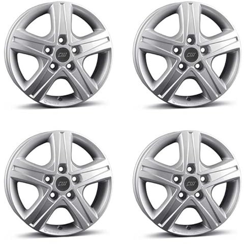 4x Borbet Felgen CWD 6.5x16 ET52 5x120 crystal silver kompatibel mit VW Amarok T5 T6 T6.1 T6.1 Transporter T7 Multivan