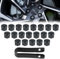 JEYORZY 20 pcs Capuchons d'écrou de Roue, 19 mm Anti-poussière Couvercle de Jante placage Hexagonal Chrome Boulon Couvre Roue Cache-écrous Bouchon d'Écrou de Roue avec 1 Outil Suppression, gris