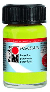 Marabu-Glasdflasche, Porzellanfarbe, 15 ml, Porzellanfarbe, Reseda, 2.8 x 2.8 x 4.2 cm