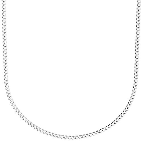 .iced-out. Sterling 925er Silber Panzerkette - CURB 2mm - 90cm