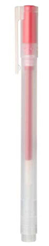 Muji Gel-Tinten-Kugelschreiber-Kappe, 0,38 mm, Rot, 10 Stück
