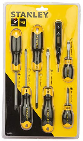 STANLEY STHT92002-8 - Juego de destornilladores combinados de 6 piezas con probador de bonificación