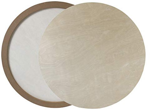 Paintersisters® Runder Malgrund aus Holz, 75cm 2er-Set, unbehandelt, Ulmer Holzmalgrund, Bildträger zum Malen