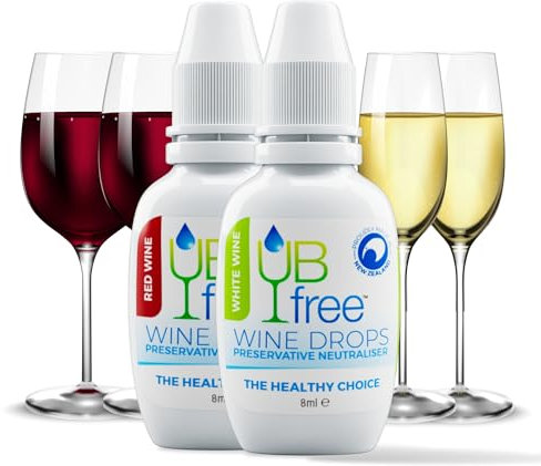 UBfree Wine Solfite Remover - Goditi il vino rosso e bianco senza mal di testa e allergie, un'alternativa biologica e discreta a una bacchetta da vino o a un filtro per vino, prodotto in Nuova Zelanda