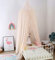 Runde Kuppel aus Chiffon-Baldachin Kinder Moskitonetz mit Wave Lace & Polka Dot Flocking Kinderzelt Bett Vorhang Perfekt für Mädchen, Kinderbett, Mädchenzimmer, Beige