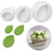Ruluti 3pcs / Set Plunger Cutter, Fondant Ausstecher Für Kuchen DIY Werkzeuge Verziert, Rosen-Blatt-Moulds