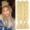 ColorfulPanda 3 Stücke Jumbo Braid Kunsthaar 24 Zoll 100g Kanekalon Haar Flechten Extensions Für Crochet Twist Flechten Haar (Blond)