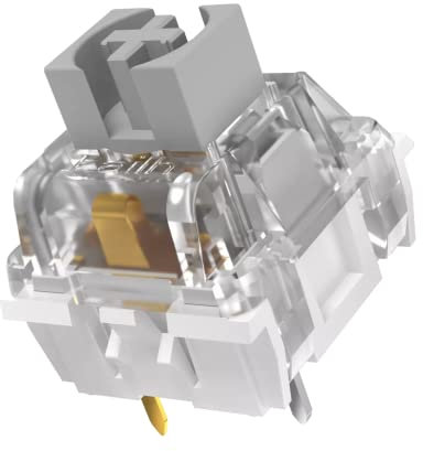Ranked Kailh Turbo Key Switches for Mechanical Gaming Keyboards | PCB Mounted - 5 pins | Pre Lubed (Speed Silver, 90 Pcs)