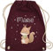Turnbeutel Rucksack - Tiere - Eichhörnchen Eichhorn Squirrel - Unisize - Bordeauxrot - stoffbeutel kindergarten personalisierte+kinder+rucksäcke tier name personalisierter turn beutel kinder