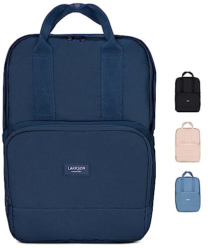LARKSON Rucksack Damen & Herren Blau - No 6 - Daypack mit 16 Zoll Laptopfach - Rucksäcke für City Schule Business - Schulrucksack Mädchen Teenager - Wasserabweisend