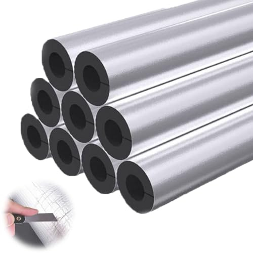 MObyat Isolation pour Tuyaux Del Film D'aluminium Tube D'isolation De Tuyau d'eau 60mm 76mm 89mm 110mm Manchon D'isolation en Mousse (Color : ID48mmxT10mmxL0.9m)