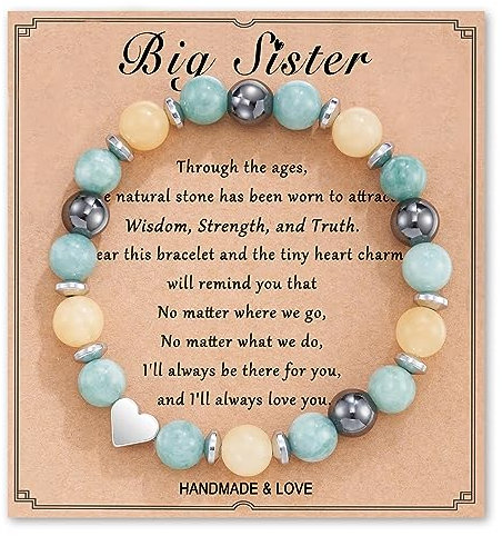 POWWA Geschenk für Schwestern, Armband Mädchen Armband Damen Geschenk Beste Freundin Mädchen Geburtstag Frauentag Kleines Geschenk für Frauen Armband Freundschaft Teenager Sister Birthday Gifts