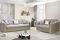 Beige Plush Velvet Sofa, 2 Seater+3 Seater Sofa, 5 Seater Couch Living Room Sofas, Free Assembly & Delivery (BEIGE)
