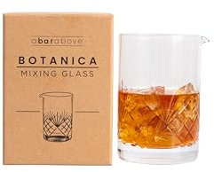 A Bar Above Botanica Verre à mélanger à cocktail – Gobelet épais et robuste pour mélanger et mélanger les boissons – Accessoire de bar professionnel ou domestique – 532 ml