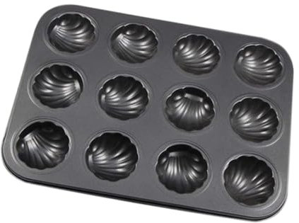 Plaque de cuisson en forme de coquille Moule à madeleine antiadhésif à 12 cavités Moule à madeleine en acier au carbone Moule à gâteau Plateau à madeleine Moule à madeleine Plaque de cuisson en f