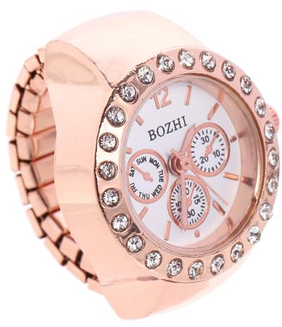 SAFIGLE 2 Stück Ringuhr Volleyball Schlüsselanhänger Fingeruhr Goldbesatz Herrenuhr Damen Digitaluhren Uhrenring Für Damen Ringe Für Herren Edelsteinringe Herren Armbanduhren Roségold
