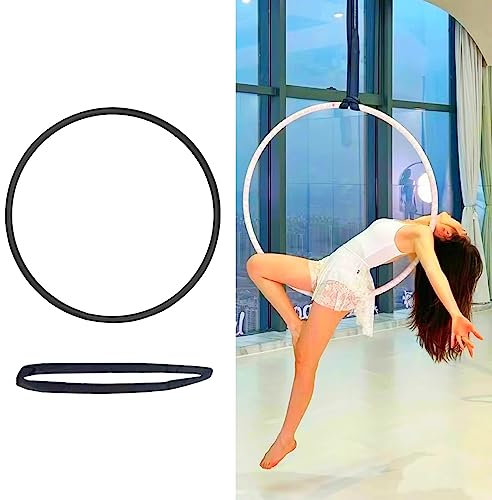 FFYUTING Aerial Hoop für Zirkus-Yoga, 80 cm, 90 cm, 100 cm, Aerial Lyra Hoop-Set für alle Menschen, Aerial Ring für Tanzstudios, Fitness-Shaping-Sportgeräte