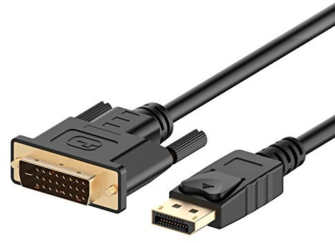 Swiixxer Cable displayport (DP) vers DVI, Plaque Or, 6 Pieds