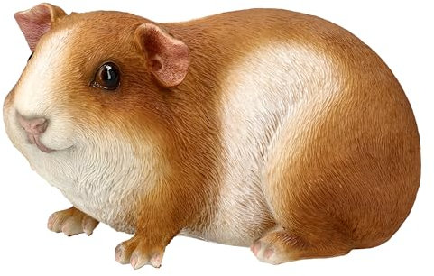Gartenfigur Meerschweinchen – Lebensechte Polyresin Tierfigur von HotAnt, 22 cm, wetterfest & handbemalt