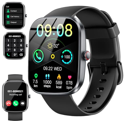 Orologio intelligente da uomo donna, 1,91 Smartwatch con chiamate Bluetooth, cardiofrequenzimetro, monitoraggio del sonno, pedometro, 110+ modalità sportive, Smart Watch, braccialetto attività