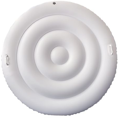 Loyimioo 145cm Runde Badewanne Abdeckung Verdickte PVC Aufblasbare Abdeckung Wärmedämmung Schnell Füllen Ventil Design Mehrere Größen Erhältlich für Patio Aufblasbare Badewanne Weiß