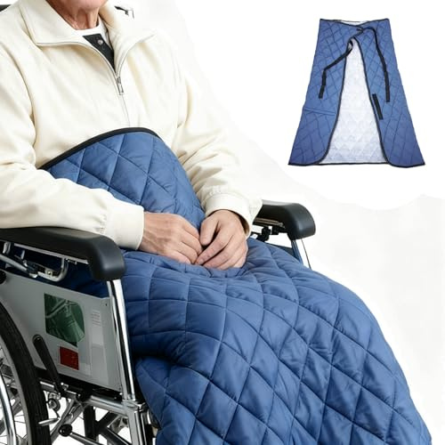 BUERPINKING Manta para Silla de Ruedas, Manta de Invierno Resistente al Viento para Silla de Ruedas, Manta para Piernas y Rodillas para Adultos, Manta de Invierno para Silla de Ruedas de Tamaño