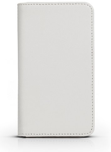 Gear4 PU Leather Look Folio Book Case Cover for iPhone 5/5S/SE - White