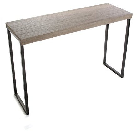 Versa Brandon Schmales Möbelstück für den Eingangsbereich oder Flur, Moderner Konsolentisch, Maßnahmen (H x L x B) 80 x 40 x 120 cm, Holz und Metall, Farbe: Braun
