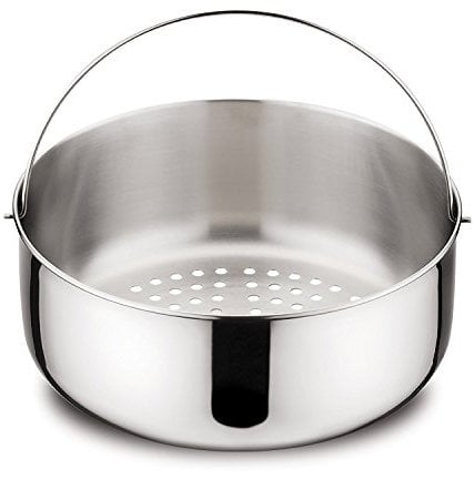 Lagostina 312706 Cestello Cuocivapore Inox, Misura 4, 6 lt, Acciaio, Argento