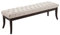 CLP Sitzbank Ramses mit hochwertiger Polsterung und Stoffbezug I Bank mit antik-dunklen Holzbeinen I Holzbank mit Einer Sitzhöhe von: 46 cm, Farbe:Creme, Größe:150 cm