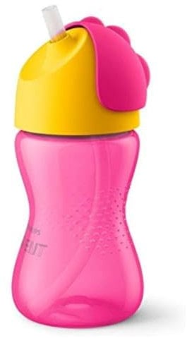 Philips Avent Strohhalm Becher Anti-Leckventil verhindert Verschütten Ideal für aktive Kinder Der gebogene Strohhalm erleichtert das Trinken 12 m+ SCF798/02 Quiet Shade-clematis Blue