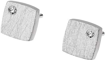 Ernstes Design Ohrringe E519 Edelstahl Brillant 0,024 ct. Stecker mattiert