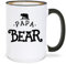 Shop4ever Papa Bear Tasse à café en céramique avec poignée noire 445 ml