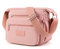 PORRASSO Donna Borsa a Tracolla Casual Borse a Spalla Multitasche Nylon Borsetta Crossbody Bag per Viaggio Escursionismo Uso Quotidiano Rosa