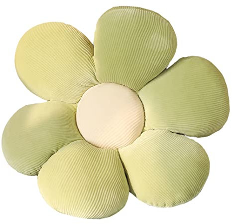 YILANLAN Niedliches Blumenkissen Plüsch Bodenkissen Cartoon Dicker Plüsch Bürostuhl sitzend Tatami Blumenkissen Kissen einfache Raumdekoration (40cm, Green)