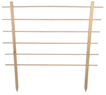 Esschert Design Holzspalier S, Kiefer, Buche, 100 x 2,9 x 100 cm