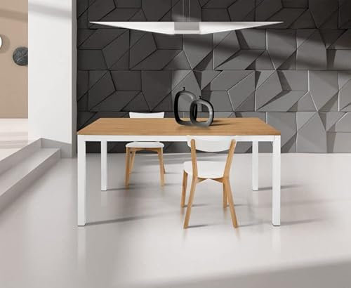 MAR.C.A Design - Moderner Couchtisch aus Holz, Fichte, gebürstet, niedriger Tisch, 120 x 60 cm, Höhe 40 cm, Made in Italy
