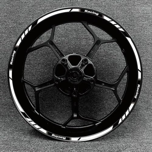 Motorrad Radnabe Aufkleber Aufkleber Reflektierende Wasserdichte Felge Dekorieren Für Kawasaki Für Ninja400 250 300 650 Z750 Z800 Zx-6R 3R 10R (Größe : 10)