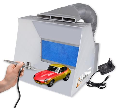 AMUR Cabine de Peinture Aérographe Système d’Aspiration pour Modélisme Hobby 3 Silencieux 45 DB Pliable