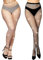 Aomig Collant Résille Femme, Bas Résille à Strass Collant, Strass Mesh Pantalon Serré Collant, Collants Étincelants Taille Haute Rhinestone Collant Pantythose pour Fêtes Halloween-Noir + Couleur Peau