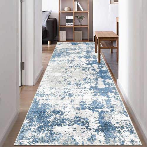 Famibay Runner Rugs for Hallway 80x300cm Hallway Runner Non Slip Extra Long Hall Runners Washable Abstract Kitchen Carpet Runners for Hallways Entryway Living Room Bedroom Kitchen