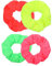 Thinp 4 Stück Neon Haargummi Scrunchie,Dickes Satin Haar Scrunchies,Bunte Elastischer Haarbänder,Haargumm Neon Gelb Grün,Scrunchies Seide,Pferdeschwanz-Haargummis für Frauen Mädchen 80er Party Outfit