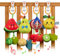 TUMAMA Baby Kinderwagen Spielzeug ab 0 2 3 4 6 9 12 Monate, Früchte Spielbogen Anhänger Greifspielzeug Babyspielzeug, Greifling Rassel Hängespielzeug Geschenk Babies Neugeborenen Jungen Mädchen (4pcs)