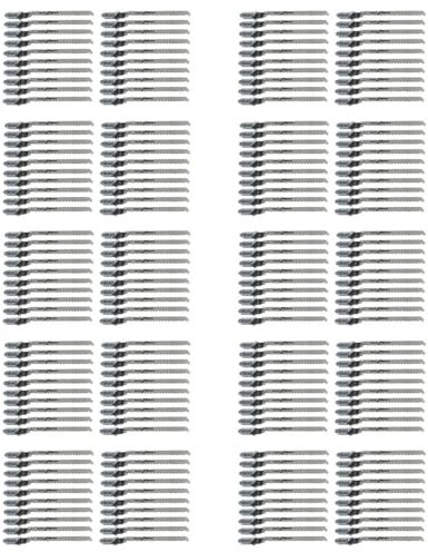 Rfeeuubft 200Pcs Reciprocating Jigsaw Blade T101AO T-Shank Multi Jig Saw Blades for Wood Plastic Cutting Disc