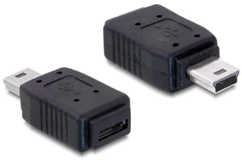 DeLOCK 65155 - Adaptador (Mini USB a Micro USB, Macho/Hembra), Color Negro