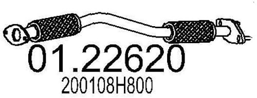 MTS 01.22620 Abgasrohr Vorne Kompatibel mit NISSAN X-TRAIL T30