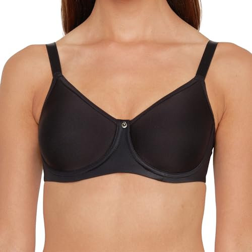 Susa Damen Susa Dames Spacer-beha met beugel Catania Comfort T Shirt BH, Schwarz (Schwarz 004), 70F EU