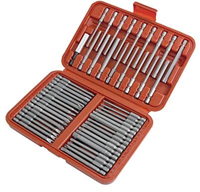 Dapetz 50 PC Muy Largo Ranuras Seguridad Hex Estrella Torx Spline Plano Destornilladores