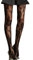 PrettyLoveHose Collant Noir Resille Motif Floral Rose